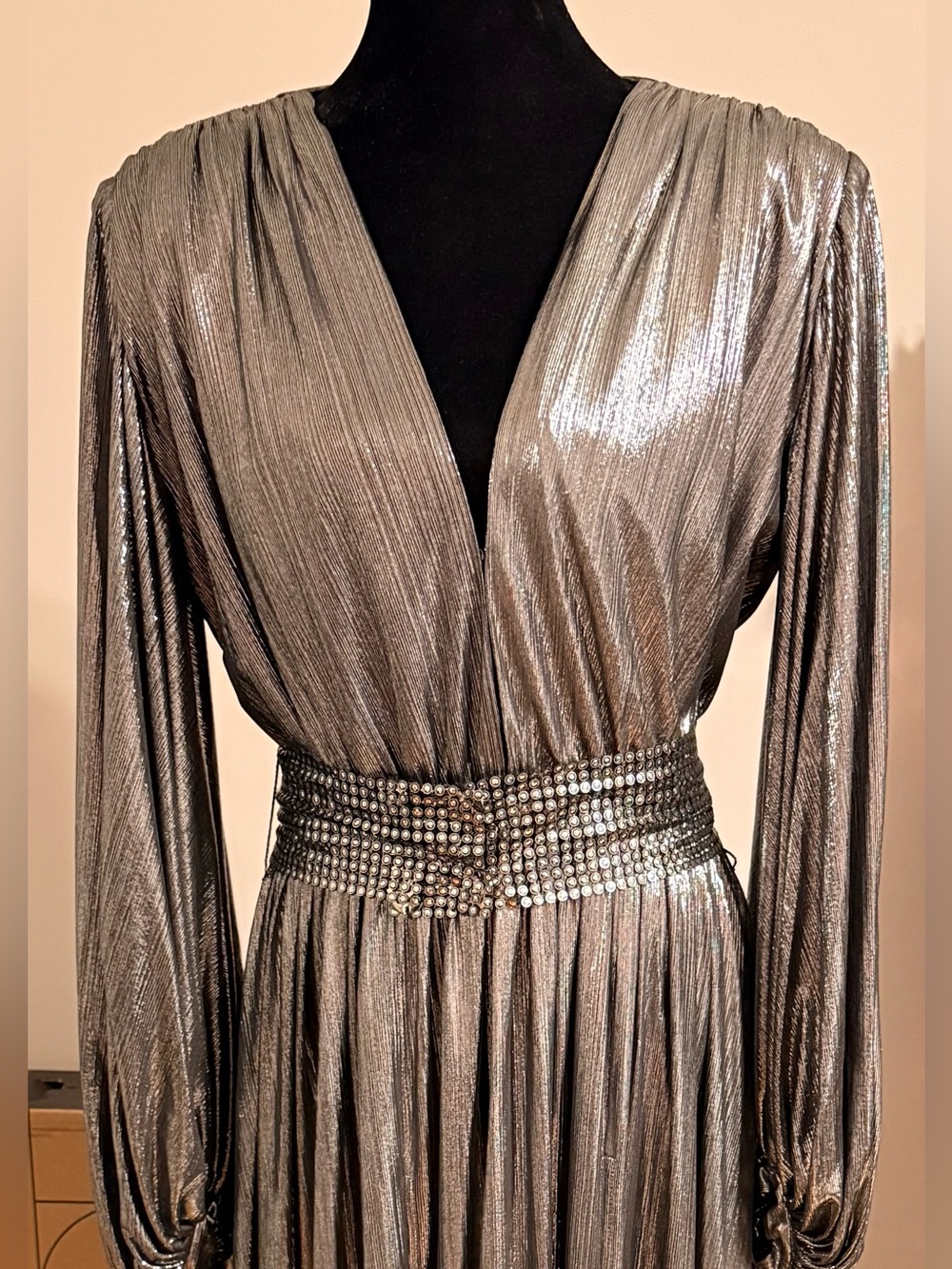 Bronx & Banco Metallic Evening Gown